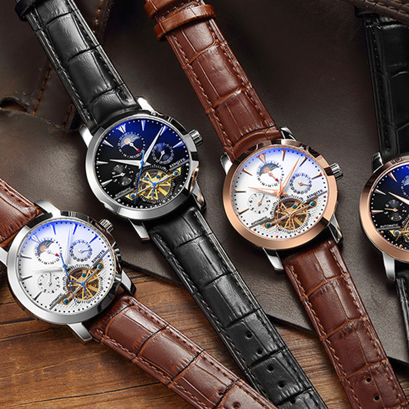 Men's Automatic Skeleton Waterproof Watch