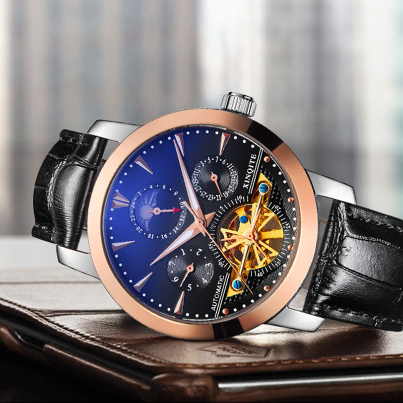 Men's Automatic Skeleton Waterproof Watch