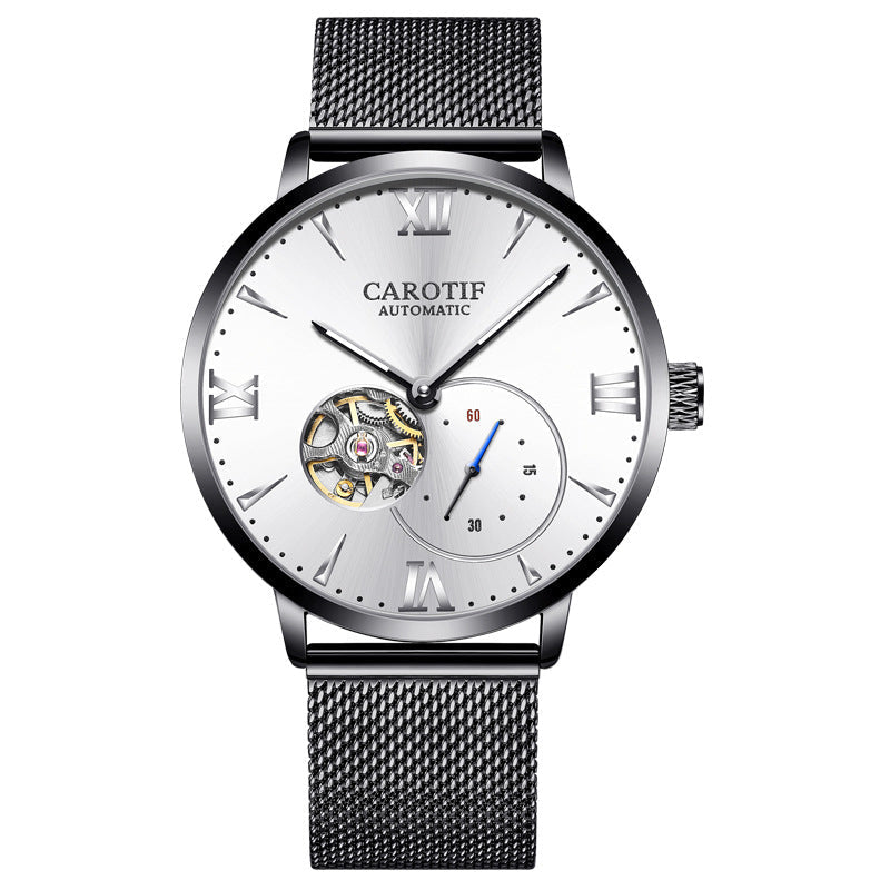 Men's Automatic Skeleton Waterproof Ultra Thin Mechanical Watch