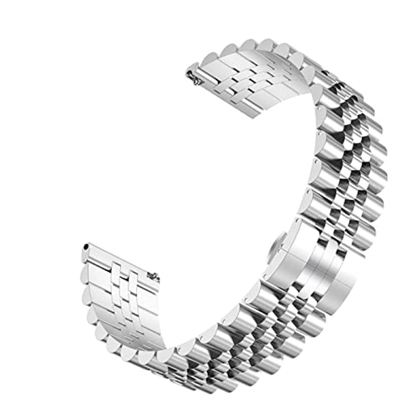 Metal Watch Strap 20mm 22mm Metal Watch Strap For Samsung Galaxy 3 Active 2 40 44mm Gear S2 S3 GT 2 42 Butterfly Buckle Watch Band Quick Release Replacement Compatible With Smartwatch Traditional Watch Samsung Watch
