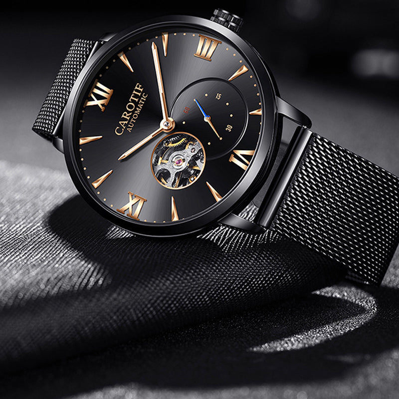 Men's Automatic Skeleton Waterproof Ultra Thin Mechanical Watch