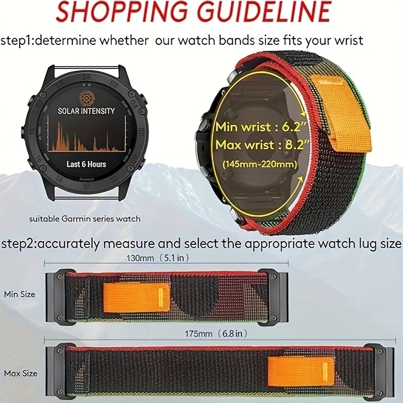22mm\u002F26mm Strap Compatible with for garmin Fenix 5 6 7 8 Pro Sapphire Solar Forerunner 965 955 935 Epix Pro Gen 2 47mm 51mm Quick Fit 20 226 Strap Replacement for Men and Women