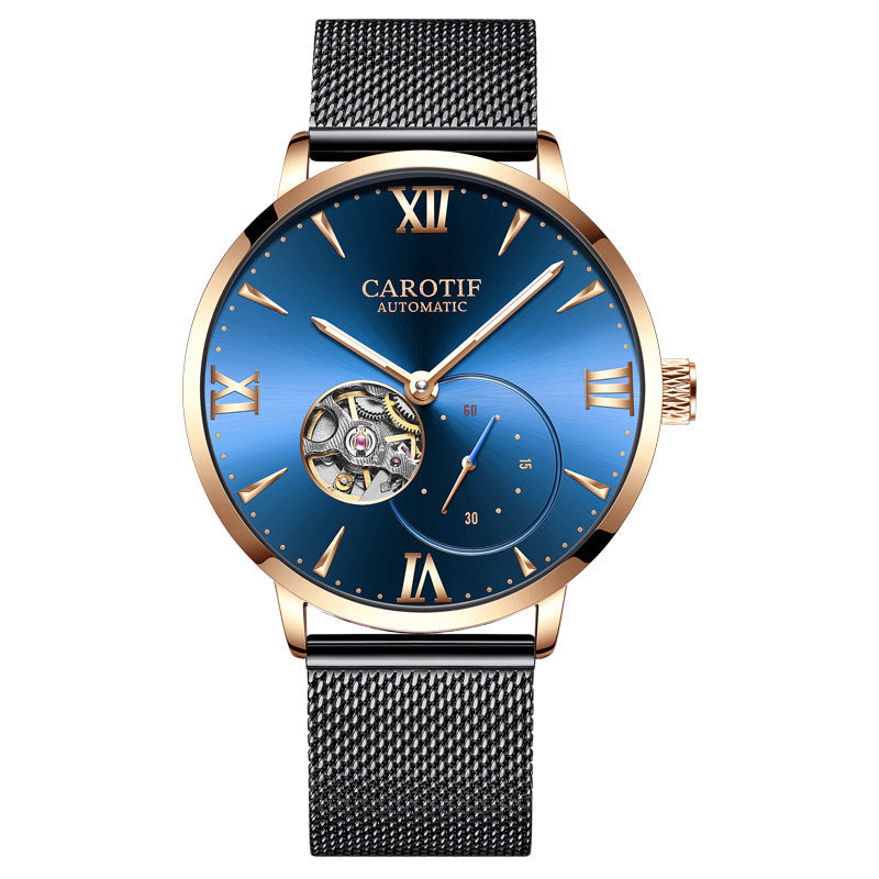 Men's Automatic Skeleton Waterproof Ultra Thin Mechanical Watch
