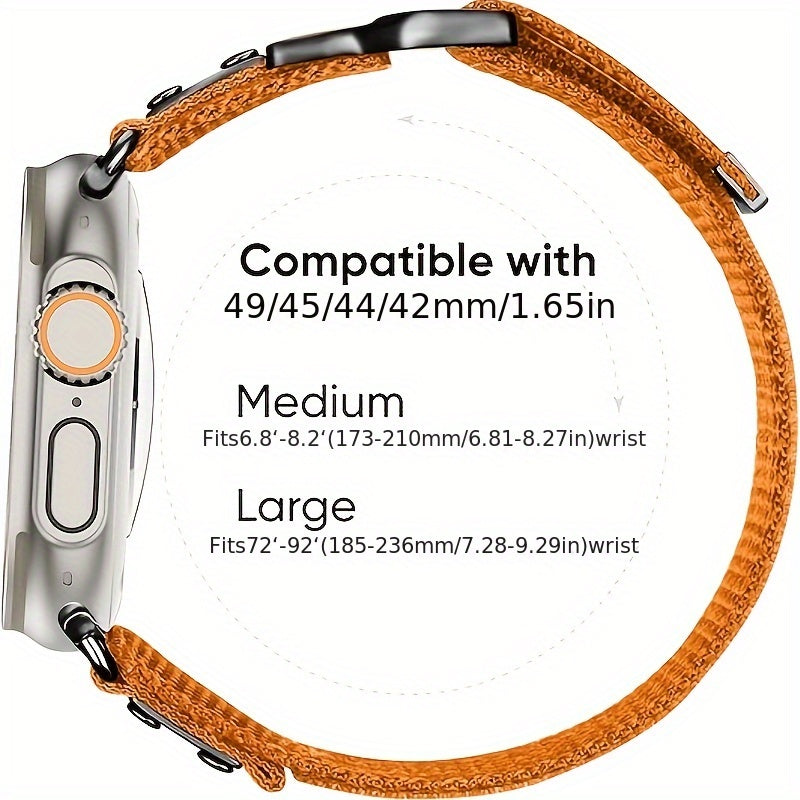 Ultra-Thin Strap, Suitable for Apple Watch Ultra2\u002FApple Watch 49mm, Series 9\u002F8\u002FSE2\u002F7\u002F6\u002FSE\u002F5\u002F4\u002F3\u002F2\u002F1 45mm\u002F44mm\u002F46mm | Stainless Steel Magnetic Buckle, Durable Nylon Band
