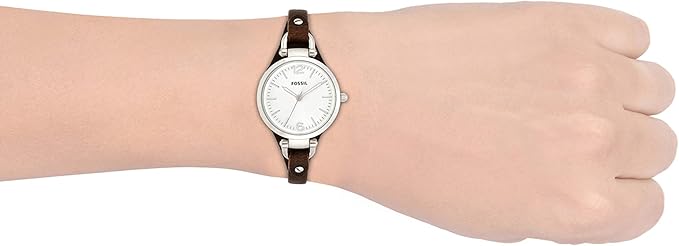Women's Watch with Genuine Leather Bracelet Strap