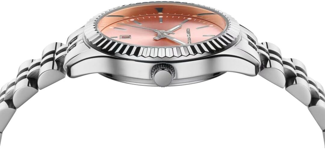 Women’s Watch – Stainless Steel, Japanese Quartz, Pink Dial, 3ATM Water Resistant