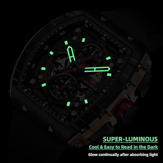 Men's Watch Fashion Sports Watch (Chronograph/Waterproof/Luminous/Calendar) Silicone Strap Quartz Watch Men