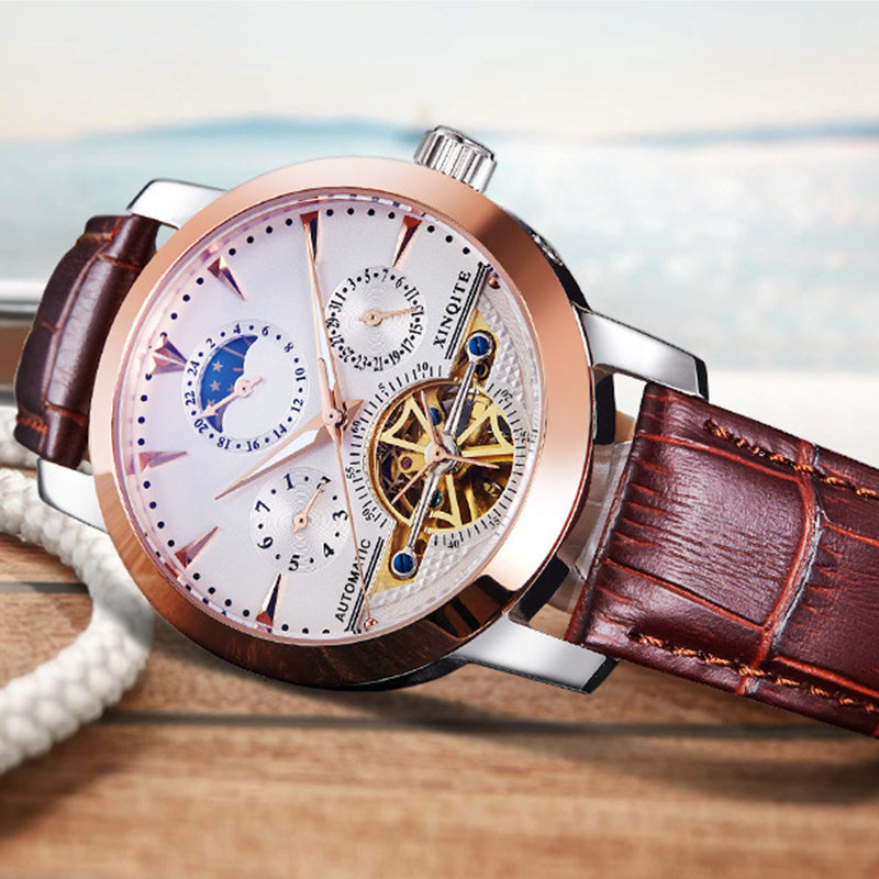 Men's Automatic Skeleton Waterproof Watch