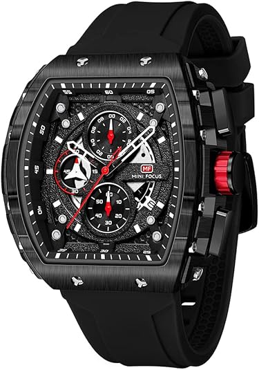 Men's Watch Fashion Sports Watch (Chronograph/Waterproof/Luminous/Calendar) Silicone Strap Quartz Watch Men