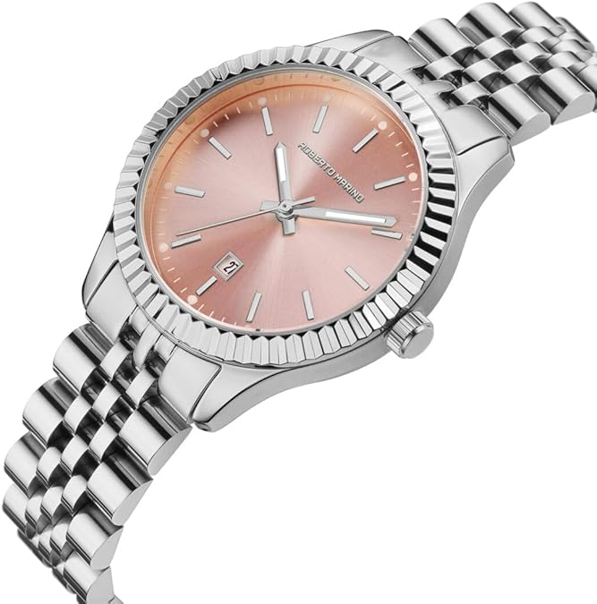 Women’s Watch – Stainless Steel, Japanese Quartz, Pink Dial, 3ATM Water Resistant