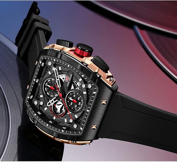 Men's Watch Fashion Sports Watch (Chronograph/Waterproof/Luminous/Calendar) Silicone Strap Quartz Watch Men