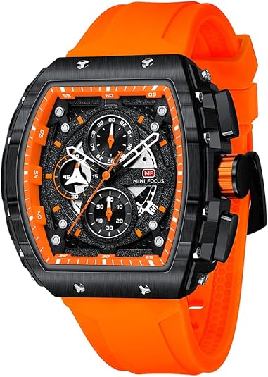 Men's Watch Fashion Sports Watch (Chronograph/Waterproof/Luminous/Calendar) Silicone Strap Quartz Watch Men