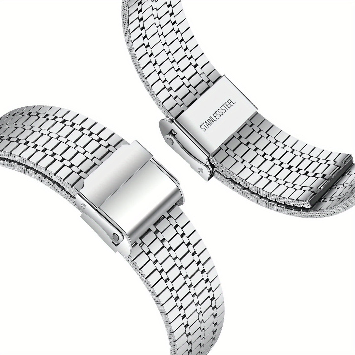 Suitable for Garmin Forerunner 645\u002F645 Music Aseniu Seven-Bead Watch Band, Stainless Steel Breathable Strap, Unisex Design – Ideal Gift for 11 Holidays