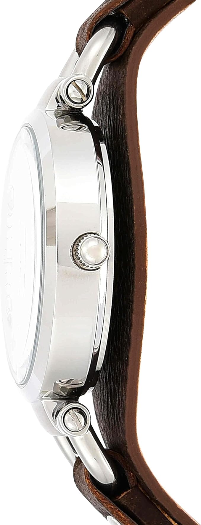 Women's Watch with Genuine Leather Bracelet Strap