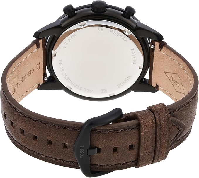 Men's Townsman Quartz Stainless Steel and Leather Chronograph Watch