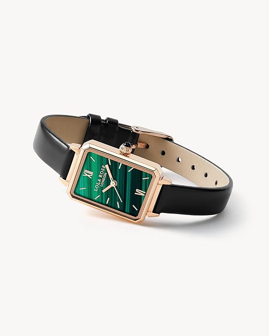 Exquisite women's watch: green malachite dial, stylish gift box packaging, an elegant gift for women and lovers