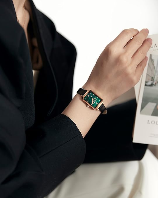 Exquisite women's watch: green malachite dial, stylish gift box packaging, an elegant gift for women and lovers