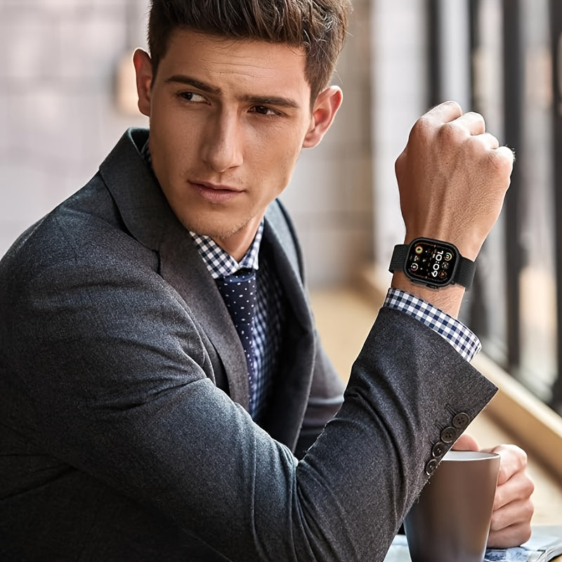 Milanese Mesh Stainless Steel Milanese Mesh Strap | 1pc | Stainless Steel | Adjustable Length | for iWatch Ultra SE S10-1 Series, iWatch 38\u002F40\u002F41\u002F42\u002F44\u002F45\u002F46\u002F49mm Models