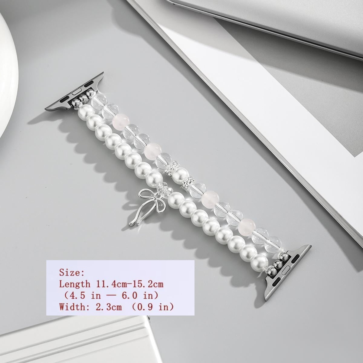 New Glass Bead Women's Watch Strap Suitable for iWatch 10\u002F9\u002F8\u002F7\u002F6\u002F5\u002F4\u002F3\u002F2\u002F1 Generation Metal Band, Compatible with 38\u002F40\u002F41\u002F42\u002F44\u002F45mm (Strap Only, No Watch Included)