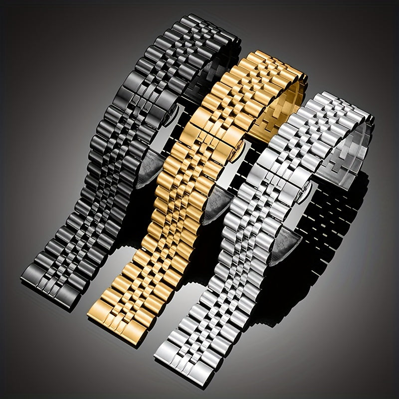 Metal Watch Strap 20mm 22mm Metal Watch Strap For Samsung Galaxy 3 Active 2 40 44mm Gear S2 S3 GT 2 42 Butterfly Buckle Watch Band Quick Release Replacement Compatible With Smartwatch Traditional Watch Samsung Watch