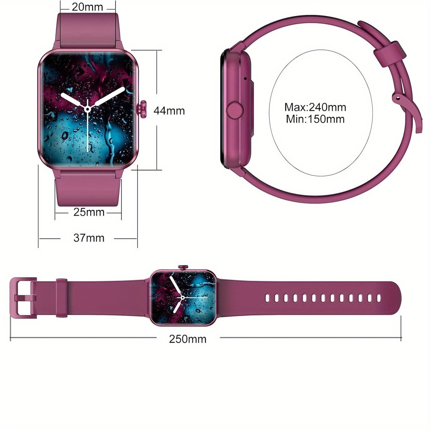 IOWODO Smart Watch for Women (Answer/ Make Calls & AI Voice), 1.85" HD Fitness Watch with Pedometer, 110+ Sports Activity Tracker, Smartwatch for Android for iphone, Purple