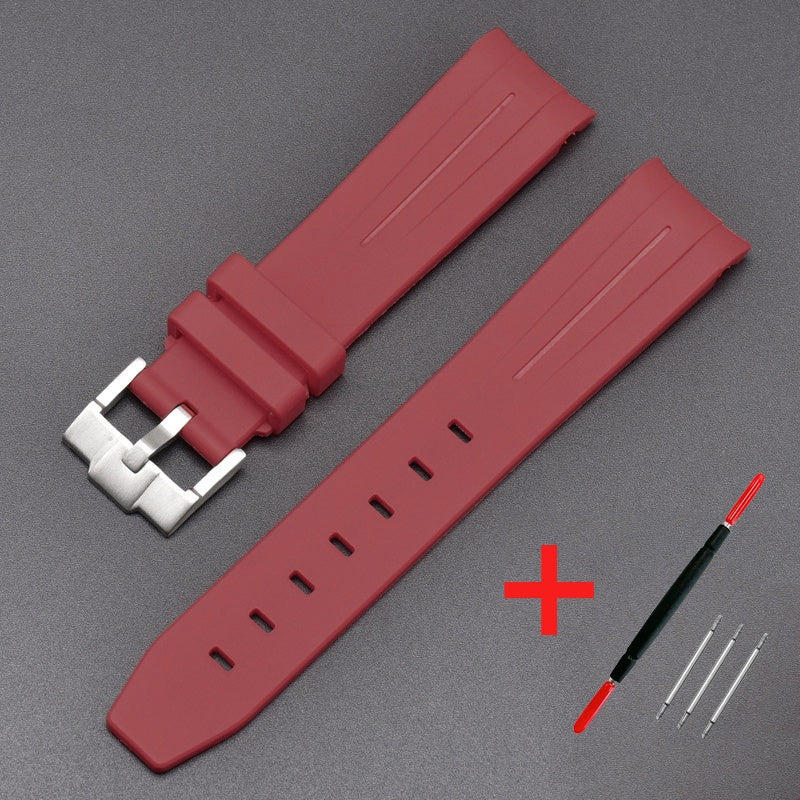 20mm Watch Strap For Omega Watch, Curved End Silicone Wrist Bracelet For Men Women, Waterproof Sport Watchband, Ideal Choice For Gifts