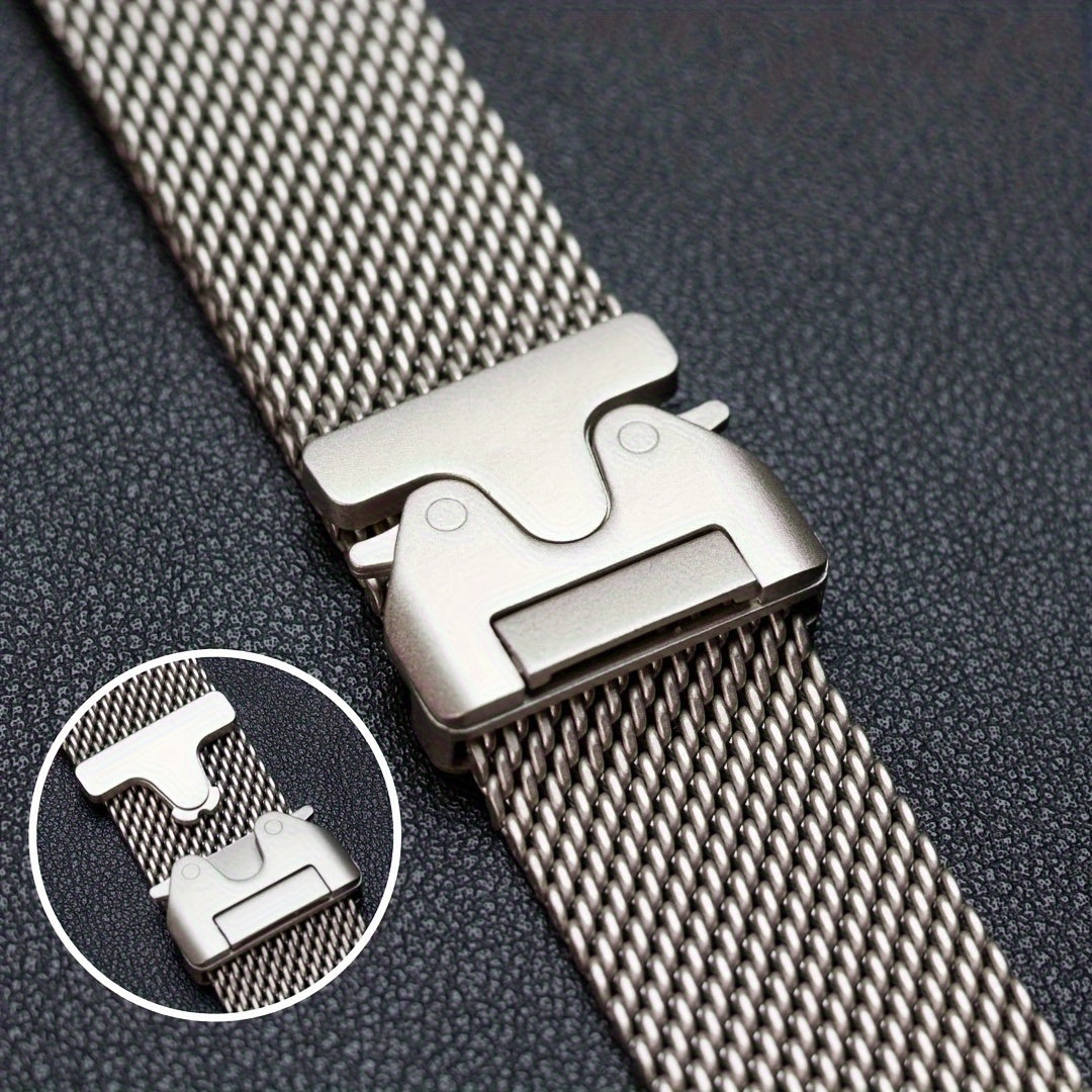 Milanese Mesh Stainless Steel Milanese Mesh Strap | 1pc | Stainless Steel | Adjustable Length | for iWatch Ultra SE S10-1 Series, iWatch 38\u002F40\u002F41\u002F42\u002F44\u002F45\u002F46\u002F49mm Models