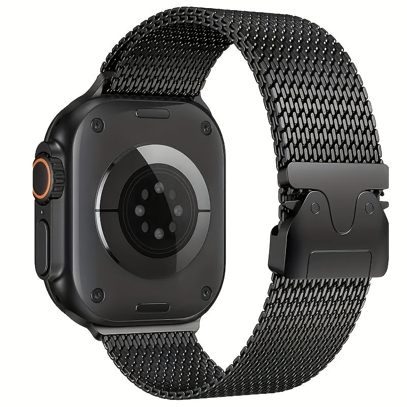 Milanese Mesh Stainless Steel Milanese Mesh Strap | 1pc | Stainless Steel | Adjustable Length | for iWatch Ultra SE S10-1 Series, iWatch 38\u002F40\u002F41\u002F42\u002F44\u002F45\u002F46\u002F49mm Models