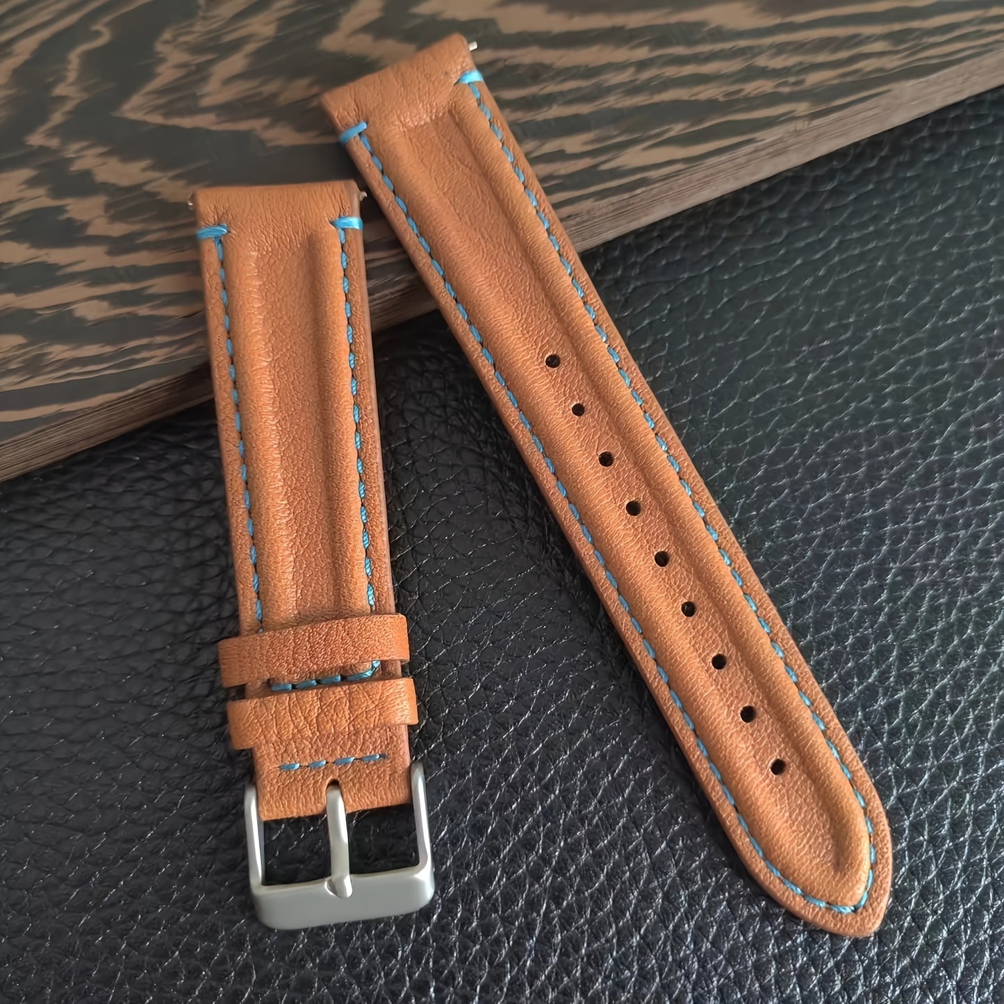 1pc Quick Release Genuine Leather Cowhide Watch Band