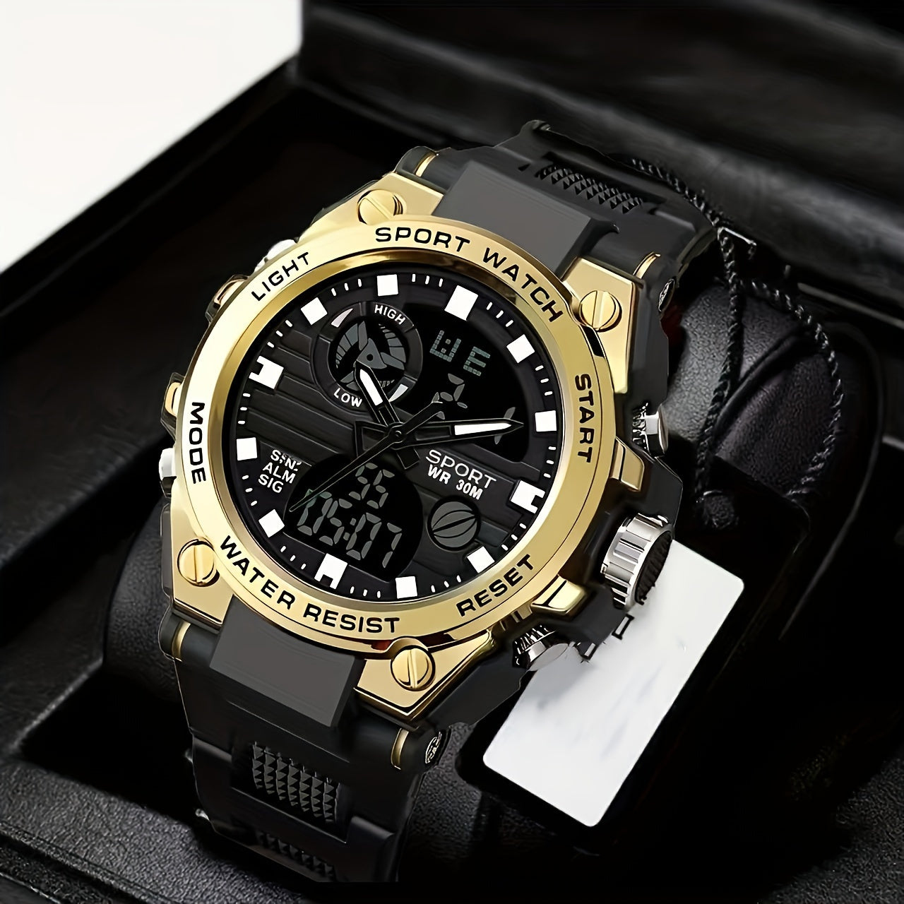 Women's Multifunctional Sports Electronic Watch - Luminous 1181.1inch, World Time, 24H Alarm, Stopwatch, Tachymeter, Durable TPU Strap, Shockproof & -Magnetic, Black Dial with White Hands for Swimming, Hiking, Mountaineering, Aviation, Diving
