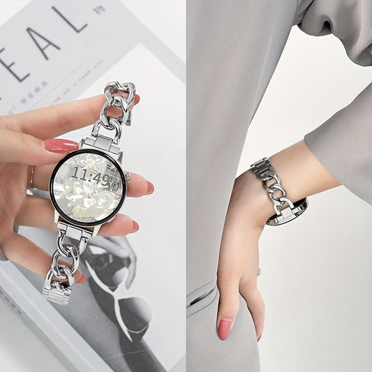 20mm Stainless Steel Watch Band for Samsung Galaxy Watch 7\u002F6\u002F5\u002F4 for Huawei Watch GT3\u002F2 for Amazfit GTR\u002FGTS - Folding Clasp Elegant Fashion Sport Strap for Women - Perfect Gift for Girlfriend