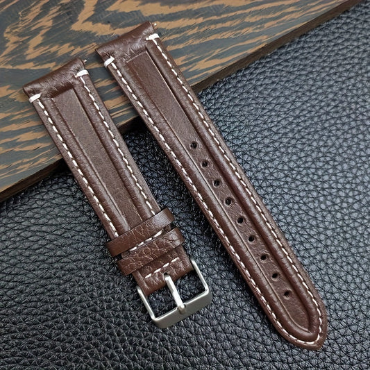 1pc Quick Release Genuine Leather Cowhide Watch Band