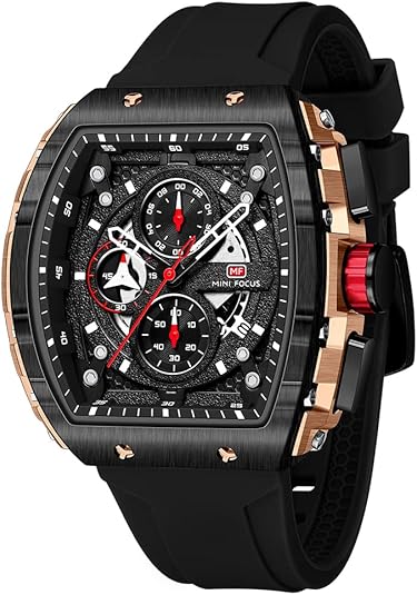 Men's Watch Fashion Sports Watch (Chronograph/Waterproof/Luminous/Calendar) Silicone Strap Quartz Watch Men