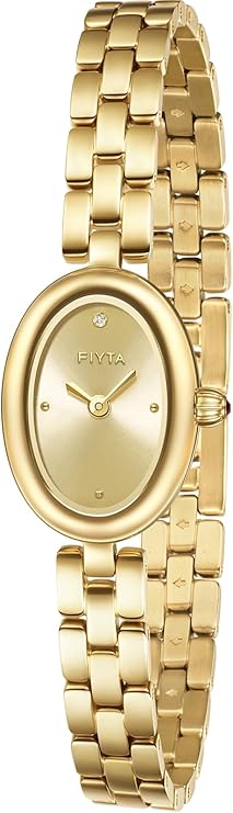 Golden Bean Series Women's Watch, Oval Case, Adjustable Stainless Steel Bracelet, Wrapped by Stylish Gift Box, Elegant Present Gold Watch for Women