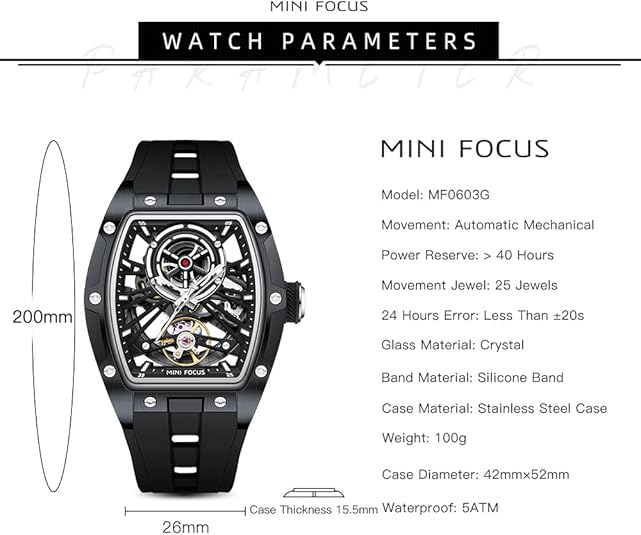 Men's Automatic Watch Skull Luxury Dress Watch