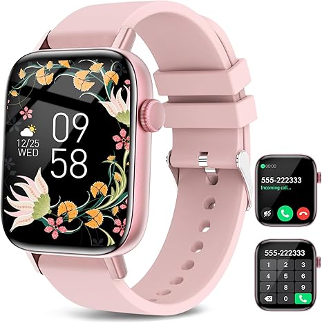 Smart Watch for Android iPhone, 1.9 Inch Fitness Tracker (Answer/Make Calls) IP 67 Waterproof Sports Digital Watch, Blood Pressure Heart Rate Monitor Pedometer Sleep Tracker