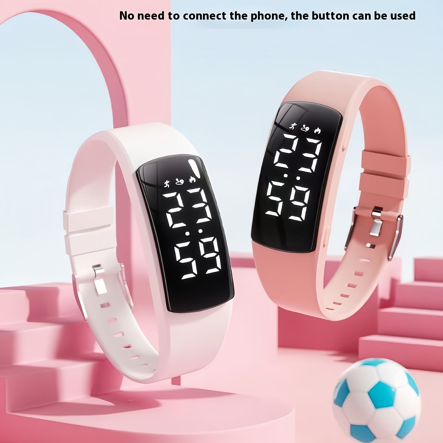 Rechargeable Electronic Watch Rechargeable Multifunctional Electronic Watch | Pedometer\u002FAlarm Clock\u002FStopwatch for Men and Women, Stylish Fitness Bracelet for Students and Athletes, Perfect Gift for Any Occasion