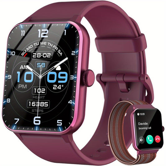 IOWODO Smart Watch for Women (Answer/ Make Calls & AI Voice), 1.85" HD Fitness Watch with Pedometer, 110+ Sports Activity Tracker, Smartwatch for Android for iphone, Purple