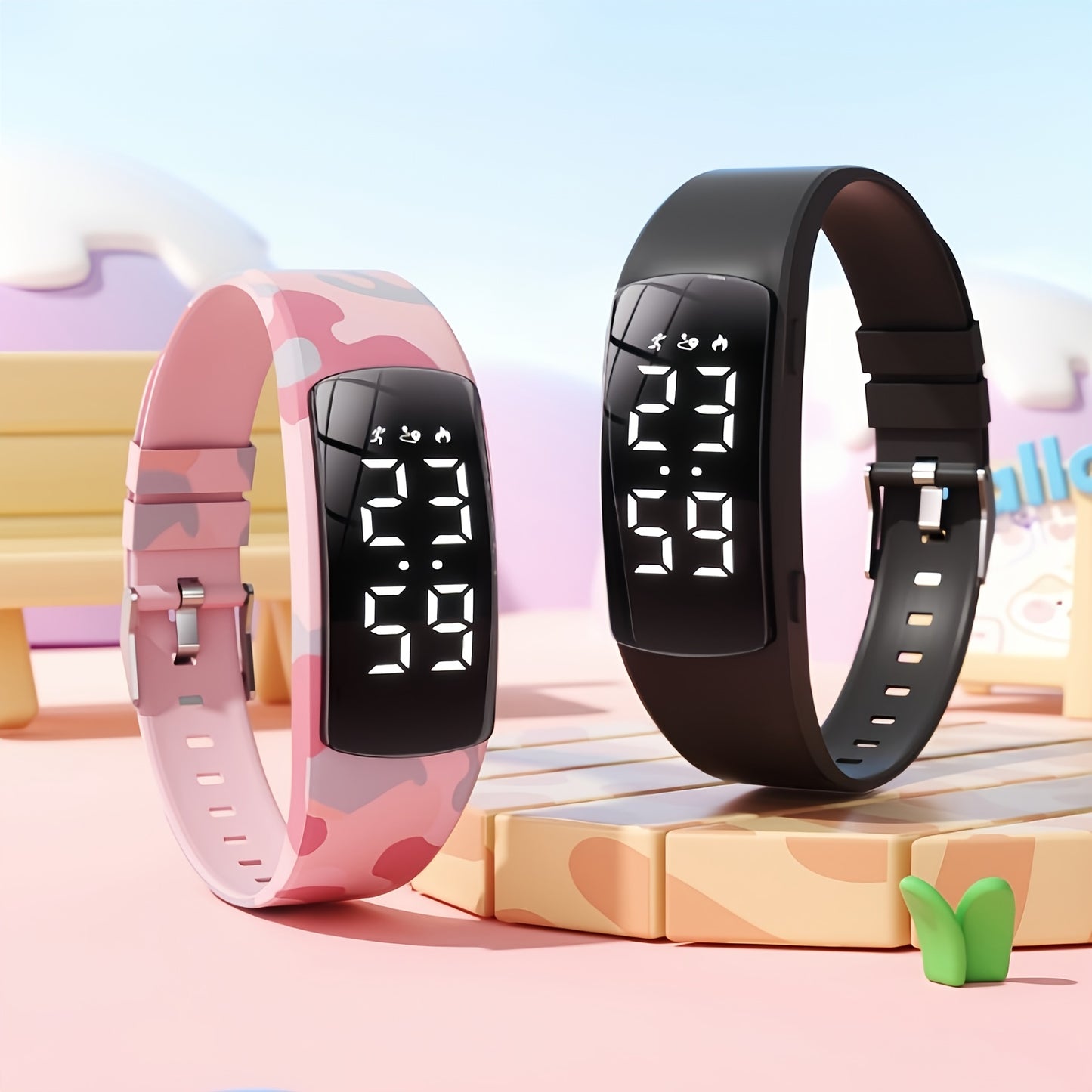 Rechargeable Electronic Watch Rechargeable Multifunctional Electronic Watch | Pedometer\u002FAlarm Clock\u002FStopwatch for Men and Women, Stylish Fitness Bracelet for Students and Athletes, Perfect Gift for Any Occasion