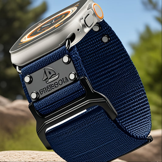 Ultra-Thin Strap, Suitable for Apple Watch Ultra2\u002FApple Watch 49mm, Series 9\u002F8\u002FSE2\u002F7\u002F6\u002FSE\u002F5\u002F4\u002F3\u002F2\u002F1 45mm\u002F44mm\u002F46mm | Stainless Steel Magnetic Buckle, Durable Nylon Band