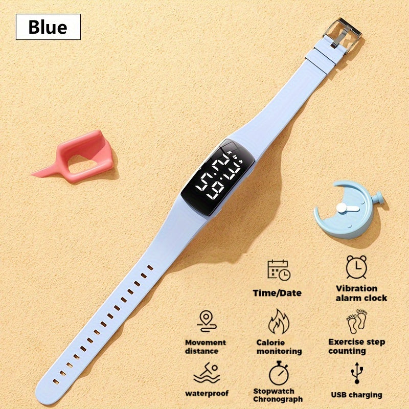 Rechargeable Electronic Watch Rechargeable Multifunctional Electronic Watch | Pedometer\u002FAlarm Clock\u002FStopwatch for Men and Women, Stylish Fitness Bracelet for Students and Athletes, Perfect Gift for Any Occasion
