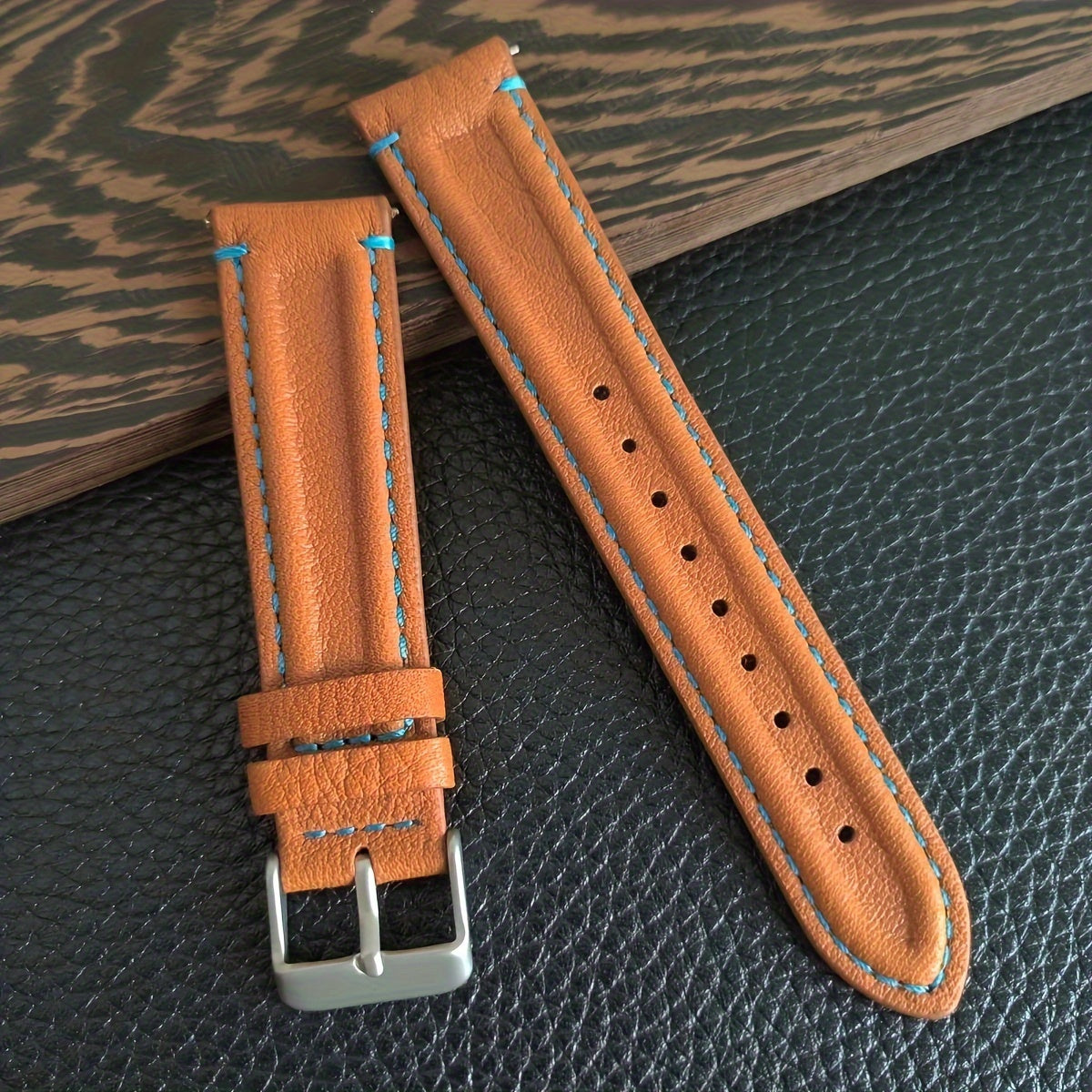 1pc Quick Release Genuine Leather Cowhide Watch Band