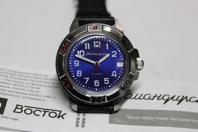 Men's mechanical watch Vostok Komandirskie 2414-43183b