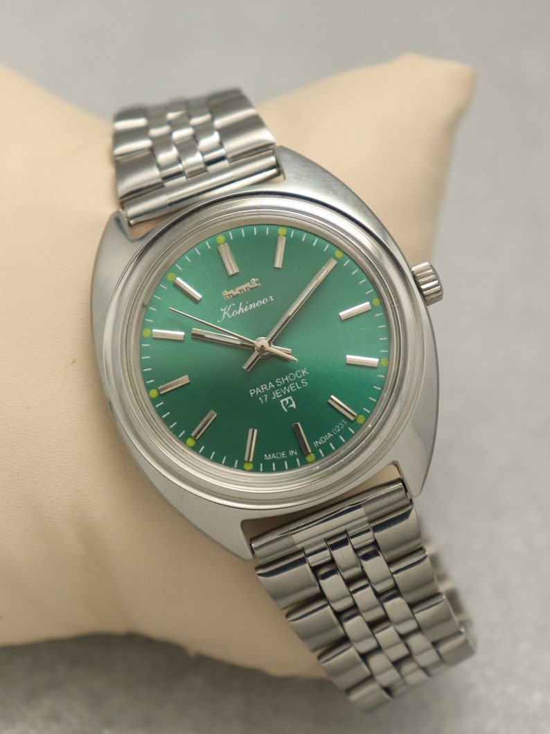 Vintage HMT Kohinoor Para Shock 17 Jewels Hand Winding Men's Watch