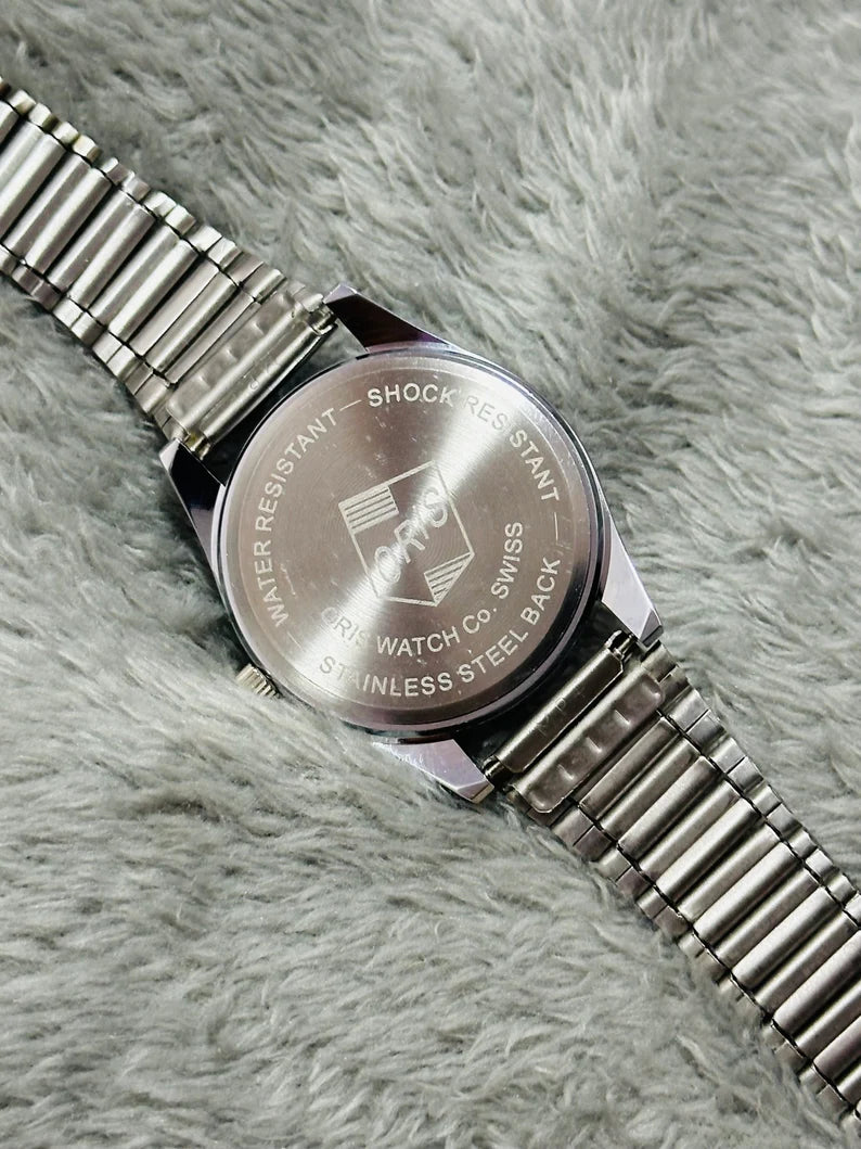 Vintage Rare Oris Purple Dial Hand Winding Wrist watch Men'S Gents FHF Movement ST-96 swiss