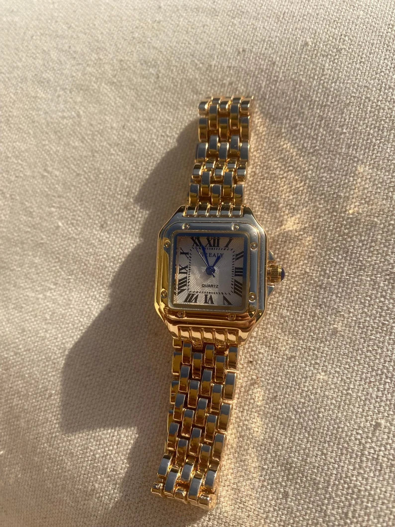 Vintage Gold Roman Numeral Women's Watch