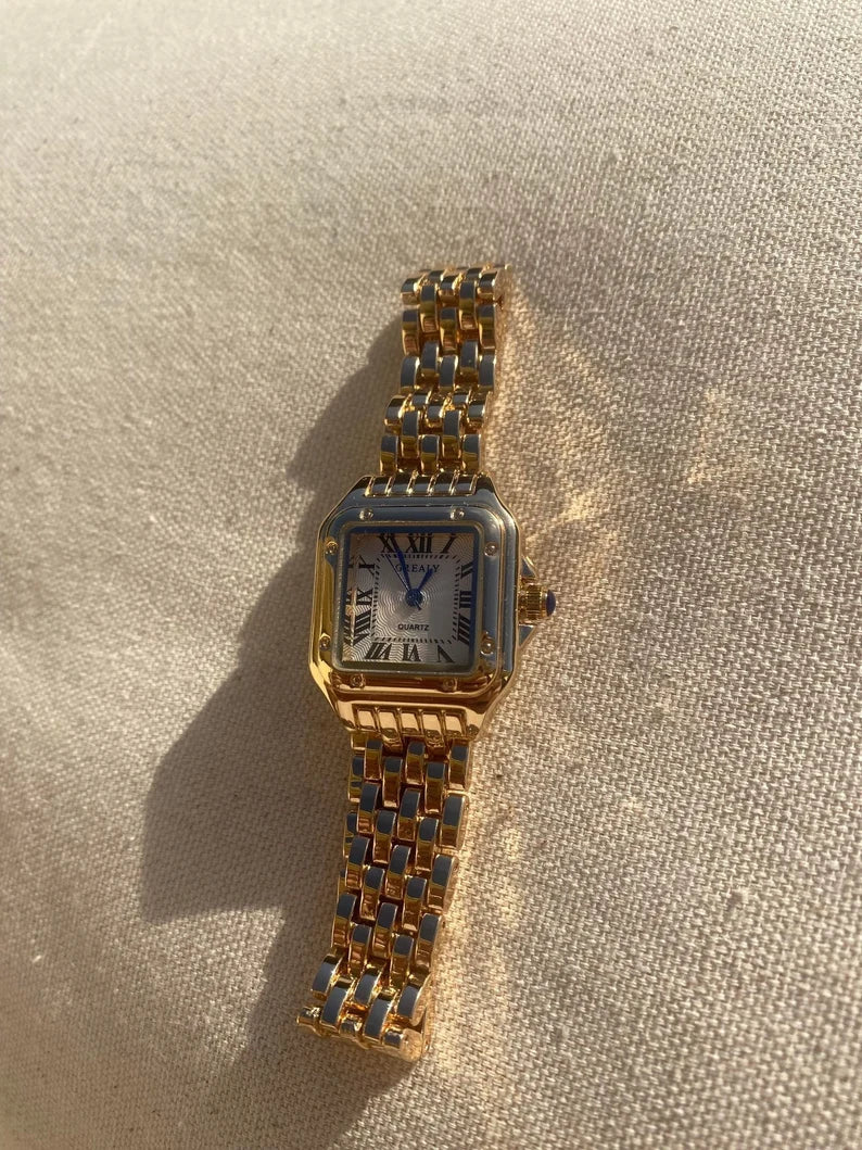 Vintage Gold Roman Numeral Women's Watch